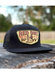 Red Dirt RDHC-488 FLY SOUTH Trucker Cap Black front view. If you need any assistance with this item or the purchase of this item please call us at five six one seven four eight eight eight zero one Monday through Saturday 10:00a.m EST to 8:00 p.m EST
