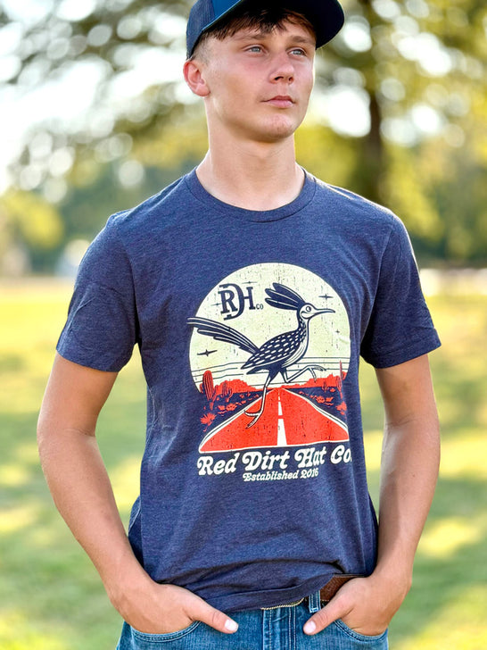 Red Dirt RDHC-T-181 Mens Cuckoo Tee Navy front view. If you need any assistance with this item or the purchase of this item please call us at five six one seven four eight eight eight zero one Monday through Saturday 10:00a.m EST to 8:00 p.m EST