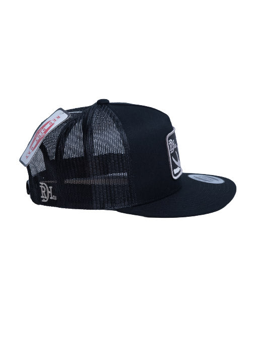 Red Dirt RDHC-163 DEER SHED Trucker Cap Black front view. If you need any assistance with this item or the purchase of this item please call us at five six one seven four eight eight eight zero one Monday through Saturday 10:00a.m EST to 8:00 p.m EST
