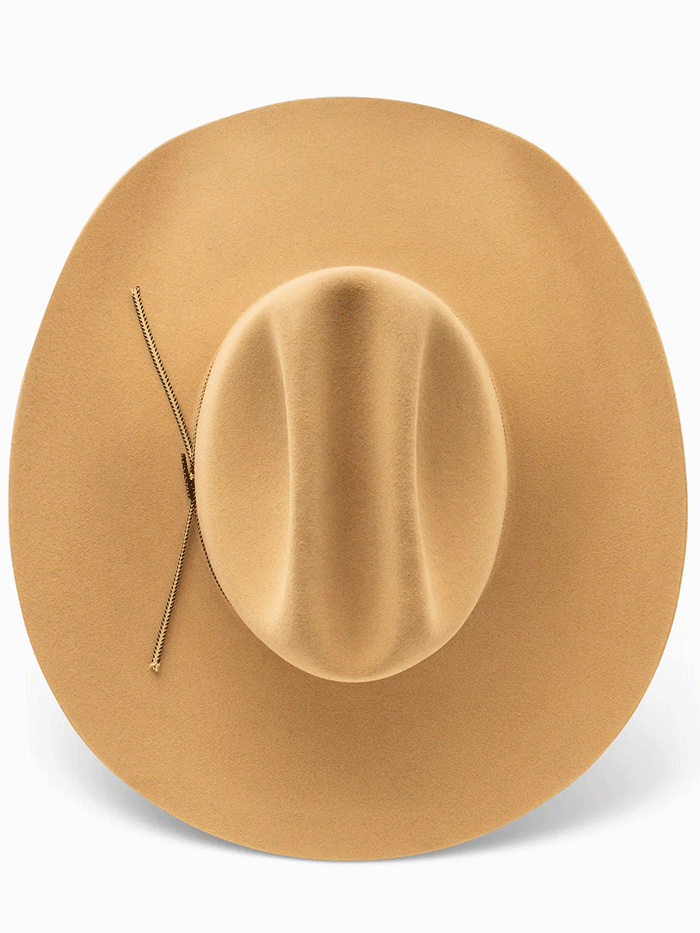 Resistol RFCPRG-7242BS COPPER RIDGE 6X Felt Hat Butterscotch  side / front view. If you need any assistance with this item or the purchase of this item please call us at five six one seven four eight eight eight zero one Monday through Saturday 10:00a.m EST to 8:00 p.m EST