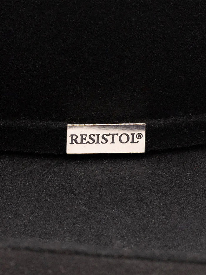Resistol RFFVST-RB4207 FIVE STAR 5X Cowboy Hat Black front and side view. If you need any assistance with this item or the purchase of this item please call us at five six one seven four eight eight eight zero one Monday through Saturday 10:00a.m EST to 8:00 p.m EST