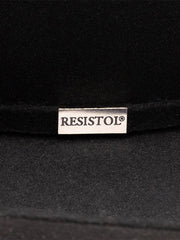 Resistol RFFVST-RB4207 FIVE STAR 5X Cowboy Hat Black hat band close up. If you need any assistance with this item or the purchase of this item please call us at five six one seven four eight eight eight zero one Monday through Saturday 10:00a.m EST to 8:00 p.m EST