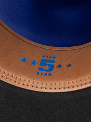 Resistol RFFVST-RB4207 FIVE STAR 5X Cowboy Hat Black inside band view. If you need any assistance with this item or the purchase of this item please call us at five six one seven four eight eight eight zero one Monday through Saturday 10:00a.m EST to 8:00 p.m EST

