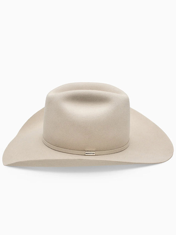 Resistol RFFVST-RB4271 FIVE STAR 5X Cowboy Hat Silverbelly side / front view. If you need any assistance with this item or the purchase of this item please call us at five six one seven four eight eight eight zero one Monday through Saturday 10:00a.m EST to 8:00 p.m EST