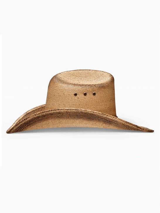 Resistol RSGBYSBJA41 Jason Aldean Georgia Boy Fittet Straw Hat Flame Burned side view. If you need any assistance with this item or the purchase of this item please call us at five six one seven four eight eight eight zero one Monday through Saturday 10:00a.m EST to 8:00 p.m EST