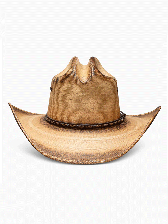 Resistol RSGBYSBJA41 Jason Aldean Georgia Boy Fittet Straw Hat Flame Burned side / front view. If you need any assistance with this item or the purchase of this item please call us at five six one seven four eight eight eight zero one Monday through Saturday 10:00a.m EST to 8:00 p.m EST