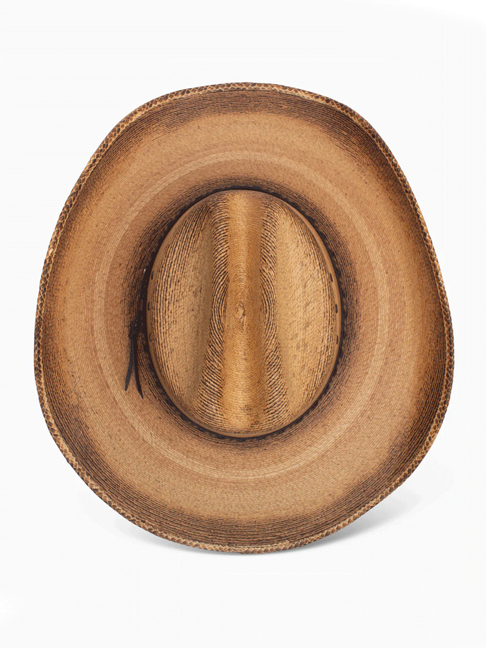 Resistol RSGBYSBJA41 Jason Aldean Georgia Boy Fittet Straw Hat Flame Burned side / front view. If you need any assistance with this item or the purchase of this item please call us at five six one seven four eight eight eight zero one Monday through Saturday 10:00a.m EST to 8:00 p.m EST