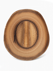Resistol RSGBYSBJA41 Jason Aldean Georgia Boy Fittet Straw Hat Flame Burned view from above. If you need any assistance with this item or the purchase of this item please call us at five six one seven four eight eight eight zero one Monday through Saturday 10:00a.m EST to 8:00 p.m EST