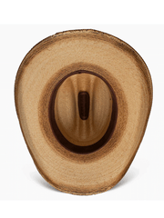 Resistol RSGBYSBJA41 Jason Aldean Georgia Boy Fittet Straw Hat Flame Burned inside view. If you need any assistance with this item or the purchase of this item please call us at five six one seven four eight eight eight zero one Monday through Saturday 10:00a.m EST to 8:00 p.m EST