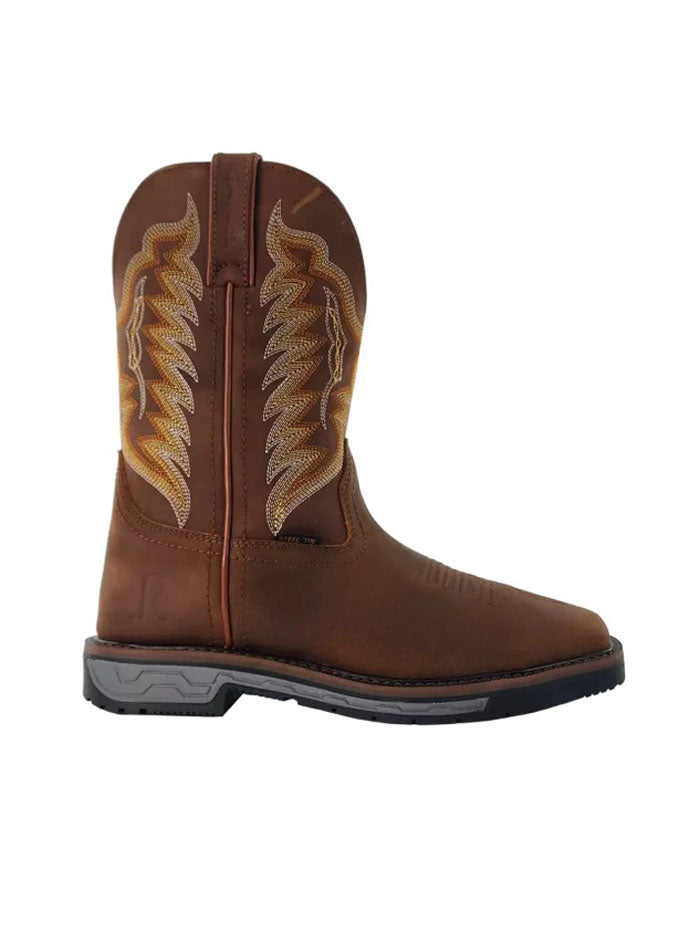 R.Watson RW1804 Mens Cowhide Wide Square Steel Toe Work Boot Crazy House Bark front view. If you need any assistance with this item or the purchase of this item please call us at five six one seven four eight eight eight zero one Monday through Saturday 10:00a.m EST to 8:00 p.m EST