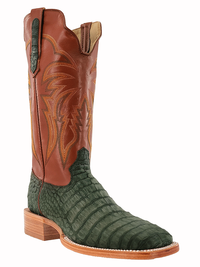 靴 00s archive caiman Western boots y2k R.Watson RW2006-2 Mens Caiman Belly Western Boots Nubuck Olive