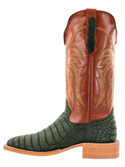 R.Watson RW2006-2 Mens Caiman Belly Western Boots Nubuck Olive Green inner side view. If you need any assistance with this item or the purchase of this item please call us at five six one seven four eight eight eight zero one Monday through Saturday 10:00a.m EST to 8:00 p.m EST