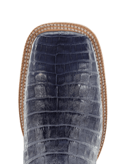 R.Watson RW2502-2 Mens Caiman Belly Wide Square Boots Blue Jean toe view. If you need any assistance with this item or the purchase of this item please call us at five six one seven four eight eight eight zero one Monday through Saturday 10:00a.m EST to 8:00 p.m EST