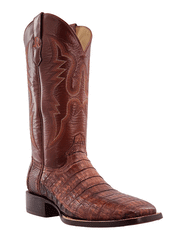 R.Watson RW3003-2 Mens Caiman Tail Western Boot Cognac front and side view. If you need any assistance with this item or the purchase of this item please call us at five six one seven four eight eight eight zero one Monday through Saturday 10:00a.m EST to 8:00 p.m EST