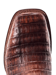 R.Watson RW3003-2 Mens Caiman Tail Western Boot Cognac toe view from above. If you need any assistance with this item or the purchase of this item please call us at five six one seven four eight eight eight zero one Monday through Saturday 10:00a.m EST to 8:00 p.m EST