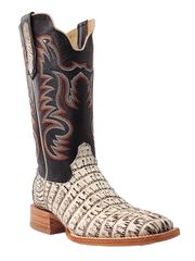 R.Watson RW3013-2 Mens Hornback Caiman Tail Western Boot Chocolate And Orix front and side view. If you need any assistance with this item or the purchase of this item please call us at five six one seven four eight eight eight zero one Monday through Saturday 10:00a.m EST to 8:00 p.m EST