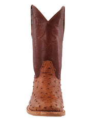 R.Watson RW4002-5  Mens Roper Full Quill Ostrich Cognac front view. If you need any assistance with this item or the purchase of this item please call us at five six one seven four eight eight eight zero one Monday through Saturday 10:00a.m EST to 8:00 p.m EST