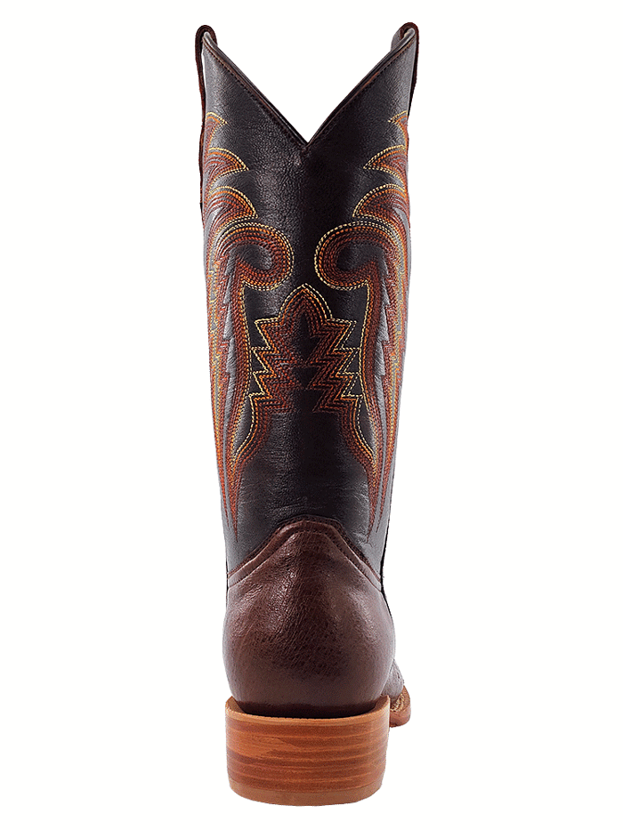 R.Watson RW5001-2 Mens Smooth Ostrich Western Boot Chocolate Tobac front and side view. If you need any assistance with this item or the purchase of this item please call us at five six one seven four eight eight eight zero one Monday through Saturday 10:00a.m EST to 8:00 p.m EST