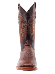 R.Watson RW5001-2 Mens Smooth Ostrich Western Boot Chocolate Tobac front view. If you need any assistance with this item or the purchase of this item please call us at five six one seven four eight eight eight zero one Monday through Saturday 10:00a.m EST to 8:00 p.m EST