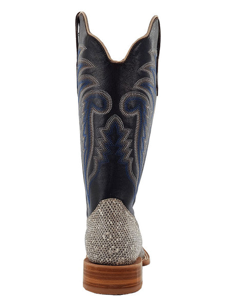 R.Watson RW7900-2 Mens Ring Lizard Western Boots Natural Grey back view. If you need any assistance with this item or the purchase of this item please call us at five six one seven four eight eight eight zero one Monday through Saturday 10:00a.m EST to 8:00 p.m EST