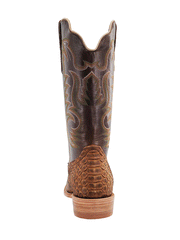 R.Watson RW7911-1 Mens Beige Sueded Python Western Boot Tan back view. If you need any assistance with this item or the purchase of this item please call us at five six one seven four eight eight eight zero one Monday through Saturday 10:00a.m EST to 8:00 p.m EST