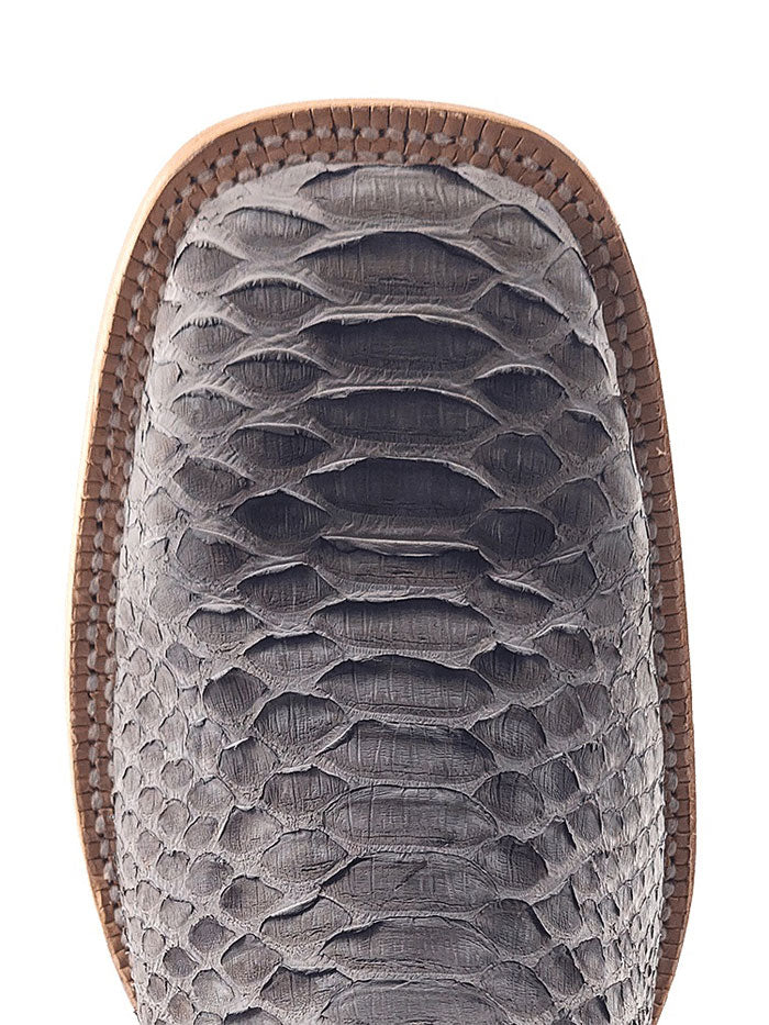 R.Watson RW7914-2 Mens Sueded Back Cut Python Western Boot Grey side / front view. If you need any assistance with this item or the purchase of this item please call us at five six one seven four eight eight eight zero one Monday through Saturday 10:00a.m EST to 8:00 p.m EST