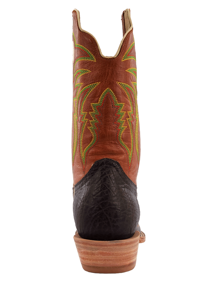 R.Watson RW8023-1 Mens Cowhide Medium Square Western Boot Hickory Brown front and side view. If you need any assistance with this item or the purchase of this item please call us at five six one seven four eight eight eight zero one Monday through Saturday 10:00a.m EST to 8:00 p.m EST