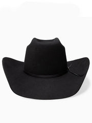 Resistol RW9TRD-CJ4207 9th ROUND 3X Cody Johnson Felt Hat Black front view. If you need any assistance with this item or the purchase of this item please call us at five six one seven four eight eight eight zero one Monday through Saturday 10:00a.m EST to 8:00 p.m EST