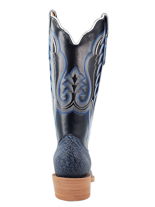 R.Watson RWL7103-1 Ladies Cape Buffalo Western Boot Midnight Blue back view. If you need any assistance with this item or the purchase of this item please call us at five six one seven four eight eight eight zero one Monday through Saturday 10:00a.m EST to 8:00 p.m EST