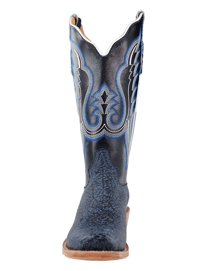 R.Watson RWL7103-1 Ladies Cape Buffalo Western Boot Midnight Blue side / front view. If you need any assistance with this item or the purchase of this item please call us at five six one seven four eight eight eight zero one Monday through Saturday 10:00a.m EST to 8:00 p.m EST