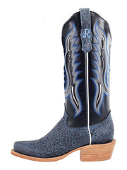 R.Watson RWL7103-1 Ladies Cape Buffalo Western Boot Midnight Blue inside view. If you need any assistance with this item or the purchase of this item please call us at five six one seven four eight eight eight zero one Monday through Saturday 10:00a.m EST to 8:00 p.m EST