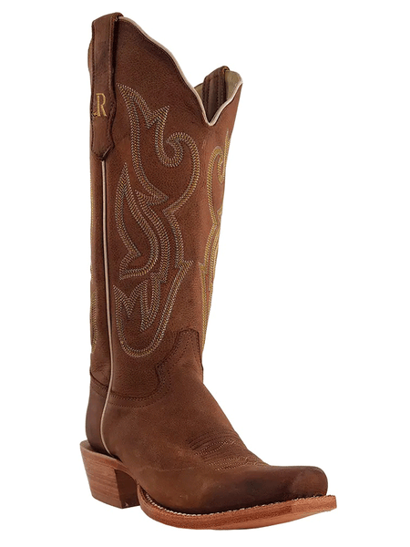 R.Watson RWL8315-1 Ladies Cowhide Narrow Square Camel Brown front and side view.If you need any assistance with this item or the purchase of this item please call us at five six one seven four eight eight eight zero one Monday through Saturday 10:00a.m EST to 8:00 p.m EST