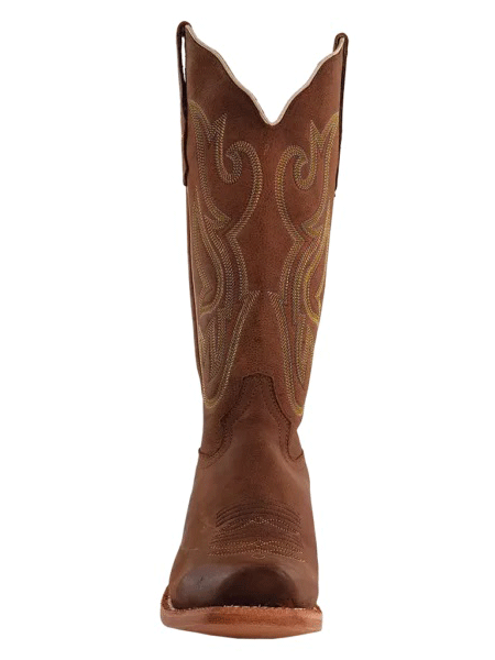 R.Watson RWL8315-1 Ladies Cowhide Narrow Square Camel Brown front and side view.If you need any assistance with this item or the purchase of this item please call us at five six one seven four eight eight eight zero one Monday through Saturday 10:00a.m EST to 8:00 p.m EST