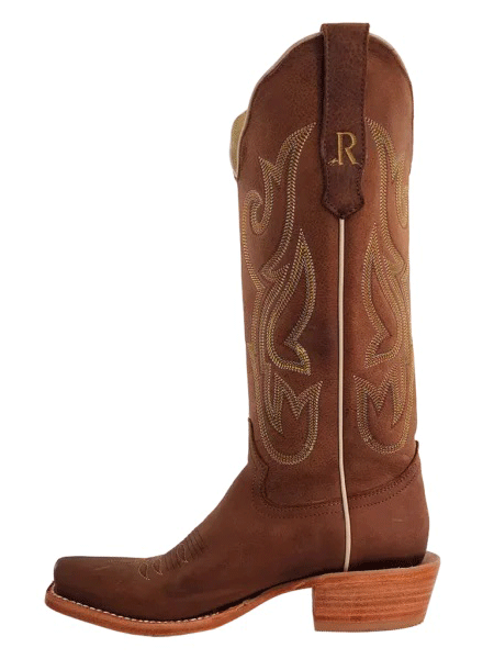 R.Watson RWL8315-1 Ladies Cowhide Narrow Square Camel Brown front and side view.If you need any assistance with this item or the purchase of this item please call us at five six one seven four eight eight eight zero one Monday through Saturday 10:00a.m EST to 8:00 p.m EST