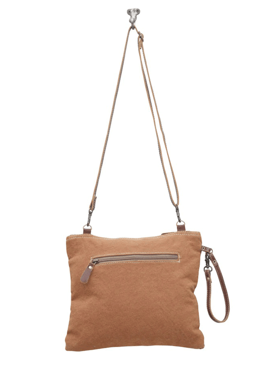 Myra Bag S-5705 Womens Dusa Small Crossbody Bag Tan back view. If you need any assistance with this item or the purchase of this item please call us at five six one seven four eight eight eight zero one Monday through Saturday 10:00a.m EST to 8:00 p.m EST

