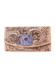 Myra Bag S-5827 Womens Boho Night Wallet Tan front view. If you need any assistance with this item or the purchase of this item please call us at five six one seven four eight eight eight zero one Monday through Saturday 10:00a.m EST to 8:00 p.m EST
