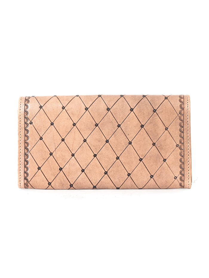 Myra Bag S-5827 Womens Boho Night Wallet Tan front view. If you need any assistance with this item or the purchase of this item please call us at five six one seven four eight eight eight zero one Monday through Saturday 10:00a.m EST to 8:00 p.m EST
