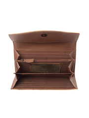 Myra Bag S-5827 Womens Boho Night Wallet Tan inside view. If you need any assistance with this item or the purchase of this item please call us at five six one seven four eight eight eight zero one Monday through Saturday 10:00a.m EST to 8:00 p.m EST