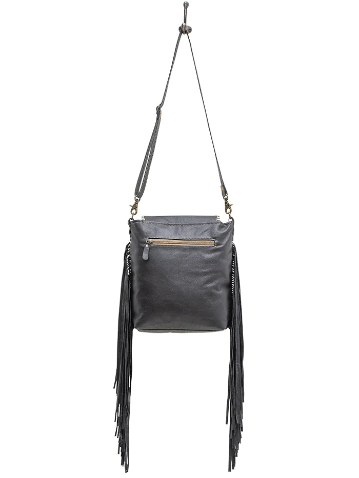 Myra Bag S-6769 Womens Ritzy Rift Hand Tooled Bag Black front view. If you need any assistance with this item or the purchase of this item please call us at five six one seven four eight eight eight zero one Monday through Saturday 10:00a.m EST to 8:00 p.m EST
