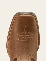 Ariat 10061136 Kids Ruidoso Western Boot Pearl Brown toe view. If you need any assistance with this item or the purchase of this item please call us at five six one seven four eight eight eight zero one Monday through Saturday 10:00a.m EST to 8:00 p.m EST