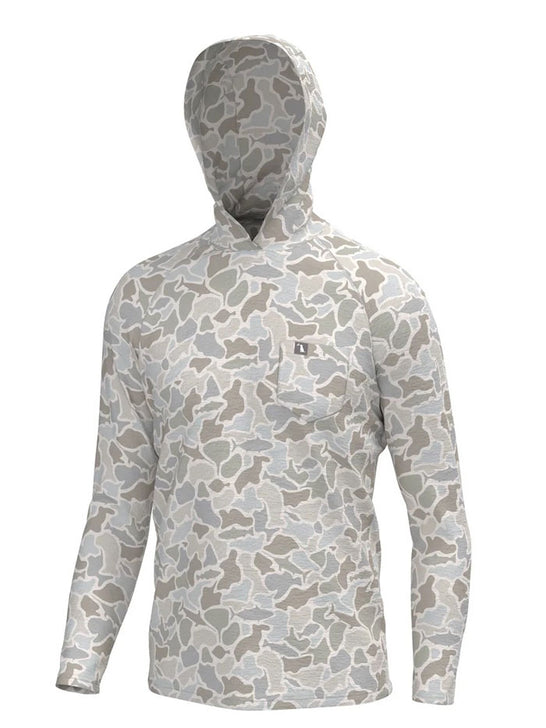 Local Boy Outfitters L1400084-SWC Mens Heather Blend Hoodie Saltwater Camo front view. If you need any assistance with this item or the purchase of this item please call us at five six one seven four eight eight eight zero one Monday through Saturday 10:00a.m EST to 8:00 p.m EST
