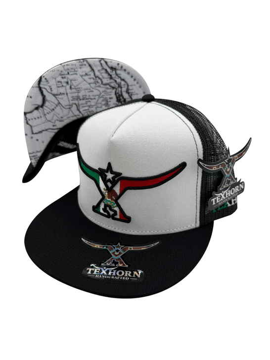 Texhorn SALTILLO Trucker Cap Black side / front and brim view. If you need any assistance with this item or the purchase of this item please call us at five six one seven four eight eight eight zero one Monday through Saturday 10:00a.m EST to 8:00 p.m EST