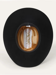 Stetson SFMEDL-724207 Medalist 5X Fur Wool Blend Cowboy Hat Black inside view. If you need any assistance with this item or the purchase of this item please call us at five six one seven four eight eight eight zero one Monday through Saturday 10:00a.m EST to 8:00 p.m EST
