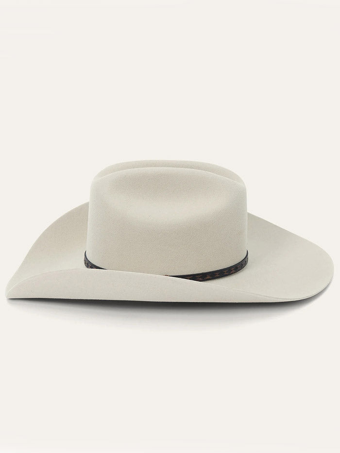 Stetson SFMEDL-724288 Medalist 5X Fur Wool Blend Hat Silver side / front view. If you need any assistance with this item or the purchase of this item please call us at five six one seven four eight eight eight zero one Monday through Saturday 10:00a.m EST to 8:00 p.m EST