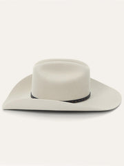 Stetson SFMEDL-724288 Medalist 5X Fur Wool Blend Hat Silver side view. If you need any assistance with this item or the purchase of this item please call us at five six one seven four eight eight eight zero one Monday through Saturday 10:00a.m EST to 8:00 p.m EST