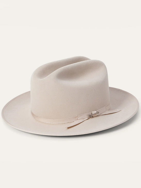 Stetson SFOPRD-052661 Classics Collection Open Road 6X Felt Hat Silverbelly side / front view. If you need any assistance with this item or the purchase of this item please call us at five six one seven four eight eight eight zero one Monday through Saturday 10:00a.m EST to 8:00 p.m EST