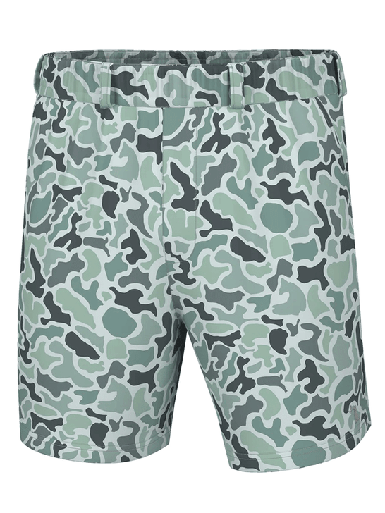 Local Boy Outfitters L1600002-LCF Mens Volley Shorts Localflage Lagoon front view. If you need any assistance with this item or the purchase of this item please call us at five six one seven four eight eight eight zero one Monday through Saturday 10:00a.m EST to 8:00 p.m EST
