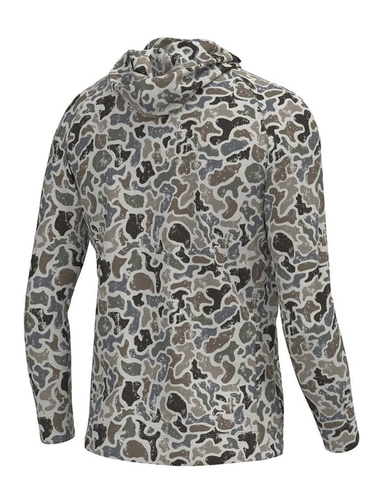 Local Boy Outfitters L1300035-DLF Mens Hemlock Hoodie Distressed LCF back view. If you need any assistance with this item or the purchase of this item please call us at five six one seven four eight eight eight zero one Monday through Saturday 10:00a.m EST to 8:00 p.m EST