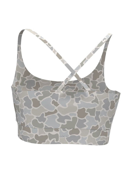 Local Girl Outfitters L5140002-FCW Womens LG Sports Bra Forest Camo Saltwater back view. If you need any assistance with this item or the purchase of this item please call us at five six one seven four eight eight eight zero one Monday through Saturday 10:00a.m EST to 8:00 p.m EST