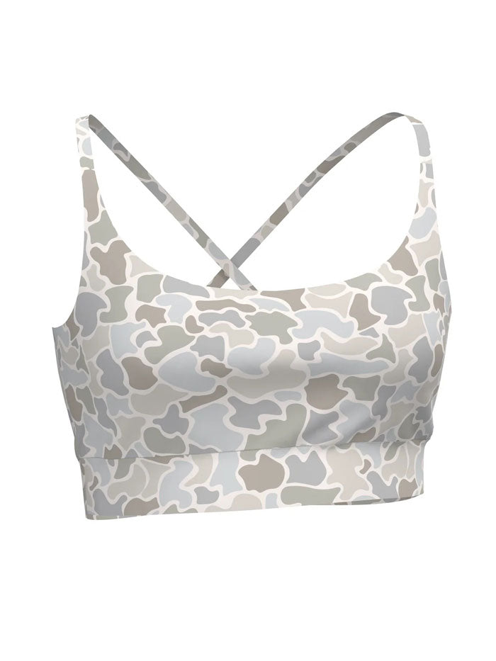 Local Girl Outfitters L5140002-FCW Womens LG Sports Bra Forest Camo Saltwater front view. If you need any assistance with this item or the purchase of this item please call us at five six one seven four eight eight eight zero one Monday through Saturday 10:00a.m EST to 8:00 p.m EST
